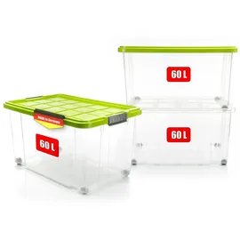 BigDean Aufbewahrungsbox 60 l 14-tlg. grün