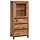 Massivmoebel24 Vitrine Wildeiche 65 x 40 x 148 cm Beige