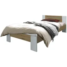 Hti-Living Futonbett 140 x 200 cm Weiß/Artisaneiche