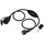 Sygonix SY-6728134 Strom Verlängerungskabel 16 A Schwarz 1 m H07RN-F 3G 1,5 mm2 inkl. Ein/Aus-Schalter, für Außenbereich geeignet
