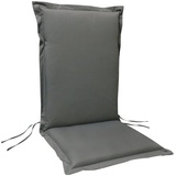 Indoba 4 x Sitzauflage Hochlehner Premium, Polsterauflagen, Grau