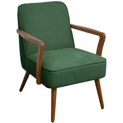 SVITA TUVA Loungesessel Akzentstuhl vintage Wohnzimmer Schlafzimmer Dunkelgrün