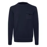 Blend Longpullover BLEND "Sweatshirt BHOskari", Herren, Gr. L, blau (marineblaus), Obermaterial: 100% Baumwolle CO., Sweatshirts Longpullover
