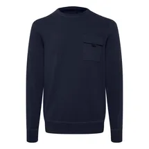 Blend Longpullover BLEND "Sweatshirt BHOskari", Herren, Gr. L, blau (marineblaus), Obermaterial: 100% Baumwolle CO., Sweatshirts Longpullover