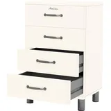 Tenzo Malibu Kommode Metall/Holzwerkstoff 60x41x92 cm - Silber