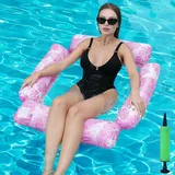 Luftmatratze Pool,Aufblasbare Wasserhängematte,Wassermatratze,4 in 1 Wasserspiel