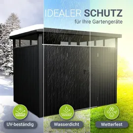 Juskys Gerätehaus Luzern 7,8 m2 Anthrazit