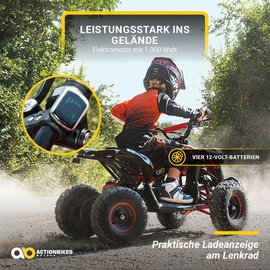Actionbikes Motors Reneblade 1000 Watt Pocketquad schwarz/gelb
