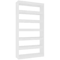 vidaXL Bücherregal/Raumteiler Weiß 100×30×198 cm Holzwerkstoff,