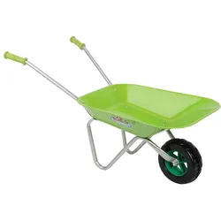 Schubkarre für Kinder, mit Metallbehälter, 6,5L, 15kg Tragfähigkeit, grün, 76,5x40x43cm