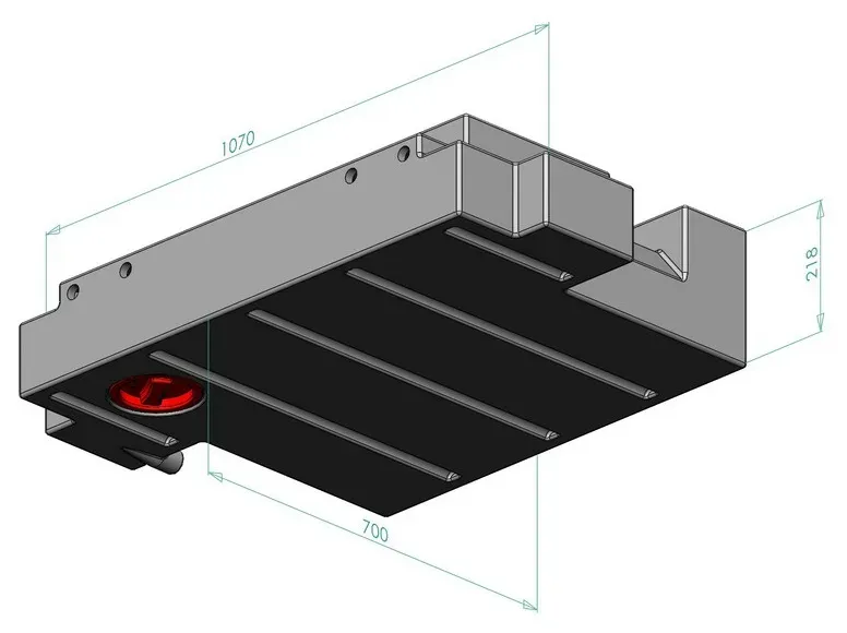 Abwassertank 100 L für MB Sprinter, VW Crafter und MAN TGE ab 2017