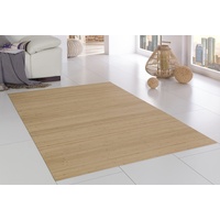 DE-COmmerce Bambusteppich Massive Pure, 75x300 cm, 17mm gehärtete Stege, Teppich ohne Bordüre, Bambusmatte