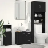 vidaXL Waschbeckenunterschrank 63 x 54 x 30 cm Schwarz