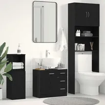 vidaXL Waschbeckenunterschrank 63 x 54 x 30 cm Schwarz