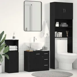 vidaXL Waschbeckenunterschrank 63 x 54 x 30 cm Schwarz