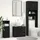 vidaXL Waschbeckenunterschrank 63 x 54 x 30 cm Schwarz