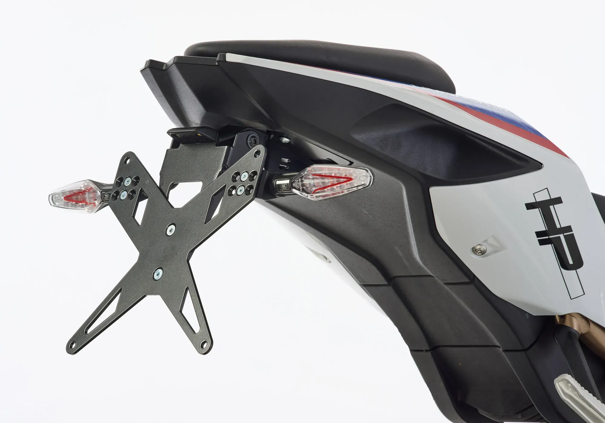 PROTECH Kennzeichenhalterset inkl. Reflektor und Kennzeichenbeleuchtung Edelstahl/Aluminium pulverbeschichtet schwarz, schwarz