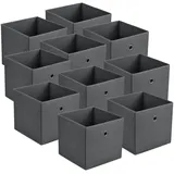 [en.casa] Faltbox 30 x 30 x 28 cm 10-tlg. dunkelgrau