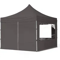 TOOLPORT Faltpavillon Economy 3 x 3 m inkl. 4 Seitenteile dunkelgrau 59006