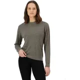 Mons Royale Horizon Merino Crew Langarmshirt Grau S
