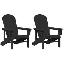vidaXL Gartenstuhl 2 St. 74 x 82 x 90 cm schwarz