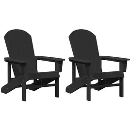 vidaXL Gartenstuhl 2 St. 74 x 82 x 90 cm schwarz