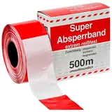 Kelmaplast Absperrband 500 m Rot/Weiß