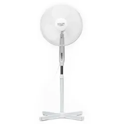 Adler AD 7305 Standventilator Weiß 40 cm Durchmesser Ventilator Standfuß höhenverstellbar