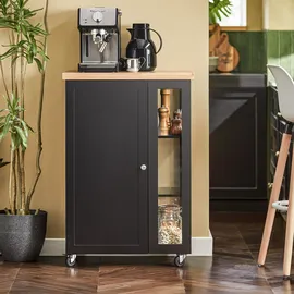 SoBuy Küchenwagen Servierwagen Schwarz 60x90x40cm