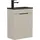 Badplaats Gäste-WC Waschtisch Set Thermis 40 x 22 cm Beige - Badmöbel Set mit Schwarzem Waschbecken und Unterschrank, Vormontiert und mit Soft-Close
