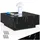 Tectake Couchtisch Schwarz Holz 80 x 35 x 80 cm