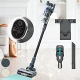 Klarstein Akku Staubsauger Beutellos, Staubsauger Kabellos mit 4-Stufigem E12 EPA-Filter, Akku-Staubsauger für Tierhaare, Teppich & Hartboden, Kab... - Grau