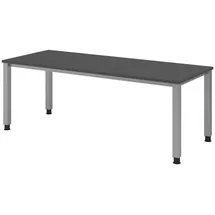 B.M. Schreibtisch Q-Serie Graphit / Silber