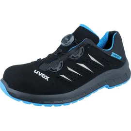 Uvex Halbschuh schwarz/blau uvex 2 trend, S1P BOA, EU-Schuhgröße: 44