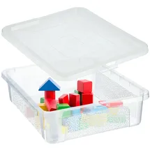 Kadax - 10-Liter-Kunststoffbehälter mit Deckel, verschließbare transparente Aufbewahrungsbox