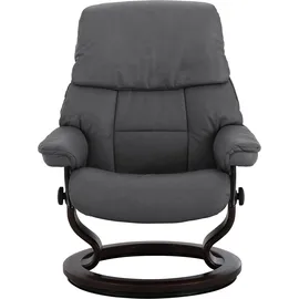 Stressless Relaxsessel "Ruby", grau (rock paloma), B:74cm H:97cm T:74cm, Leder BATICK: BATICK ist ein leicht korrigiertes, durchgefärbtes und genarbtes Möbelleder, bei dem die meisten Unebenheiten und Spuren in der Regel entfernt wurden.