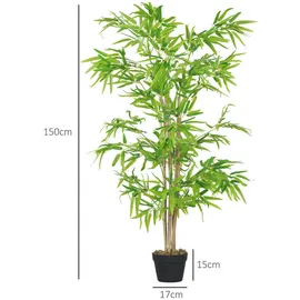 Outsunny Künstlicher Bambus-Ø17 x 150H cm-Grün | Gr.: onesize