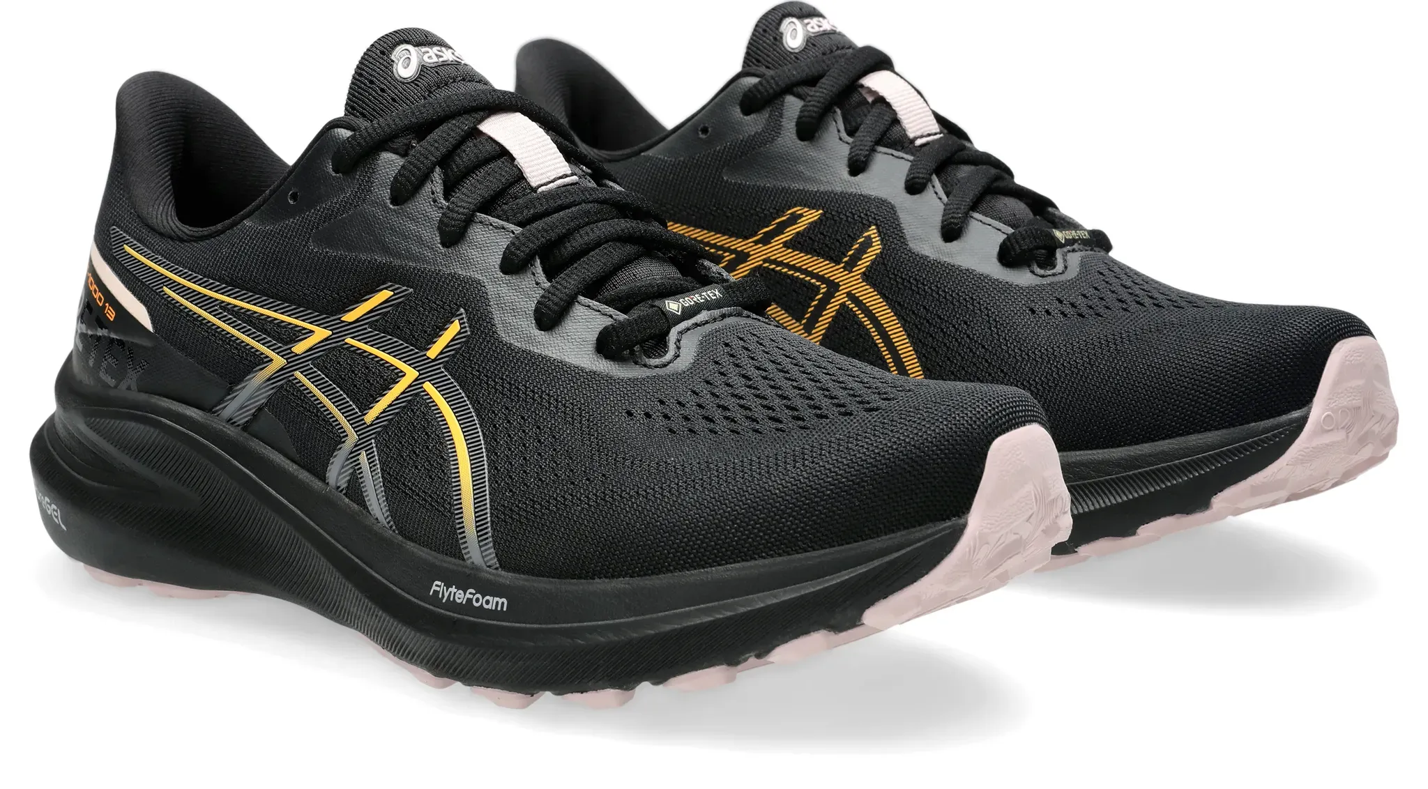 Laufschuh ASICS "GT-1000 13 Gore-Tex" Gr. 40,5, orange (schwarz, stadium orange) Schuhe für mehr Stabilität, wasserdicht