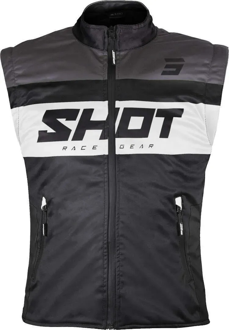 Shot Bodywarmer Lite Motorcross Vest, zwart-wit, XL Voorman