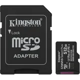 Kingston Canvas Select Plus - Flash-Speicherkarte - 512 GB MicroSDXC Speicherkarte, Schwarz