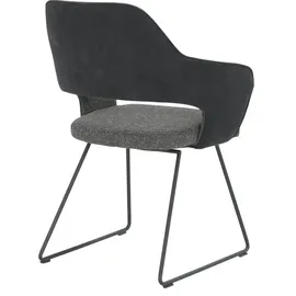 MCA Furniture Newcastle 2er Set Kufenstuhl New Castle ¦ grau ¦ Maße (cm): B: 58 H: 87 T: 59.0