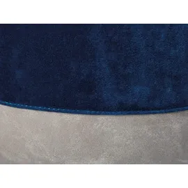 Interlink Sitzhocker Osane Samt 38 x 43 x 33 cm Blau/Grau
