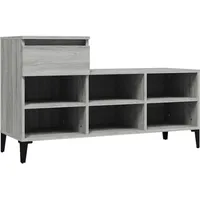 VidaXL Schuhregal Grau Sonoma 102x36x60 cm Holzwerkstoff