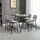 Homcom Bartisch mit Barhocker Set 5-Teilig Stahl Hellgrau 120 x 60 x 91 cm