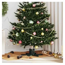 vidaXL Weihnachtsbaumständer Grün 49 x 49 x 15,5 cm Stahl