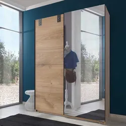 Schiebetürenschrank mit Spiegel im Industry und Loft Stil 135 cm breit