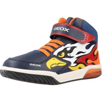 GEOX J INEK Boy Sneaker, Navy/ORANGE, 25 EU