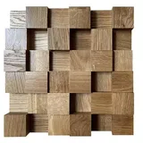 IG Acoustics Akustik Diffusor 2D 500 – 30x30cm - Akustik Diffusor - Wandpaneel aus Holz - Akustikpaneel (Eiche)