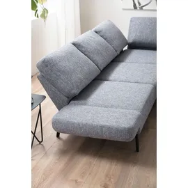 Candy 3C Candy Ecksofa Kairo Multifunktion-Sofa, bequem und viele Komfortfunktionen, L-Form, inklusive Drehsitz-, Armlehnen- und Rückenverstellung blau