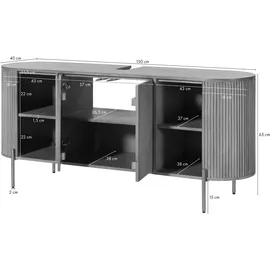 MASSIVMOEBEL24.DE Waschbeckenunterschrank Mango 150x40x65 natur lackiert BARCELONA 551